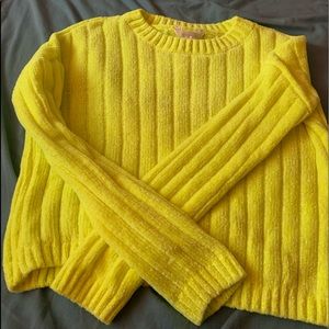 yellow sweater